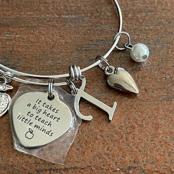 Teacher Gift Charm Bracelets Lot of 02 - Picture 3 of 8